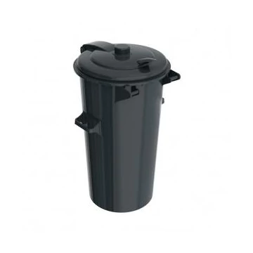 Háztartási kuka 110 L fekete, műanyag