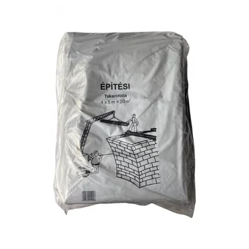 Építőipari Takarófólia  fekete 5x4 m 5db/csomag